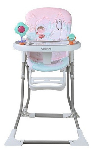Silla De Comer Carestino Rio Rosa Doble Bandeja Plegable 1