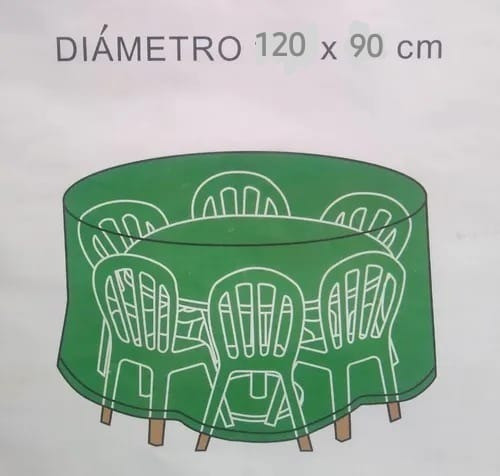 Funda Para Mesa Circular Y Sillas 120x90 Cm Impermeable 1