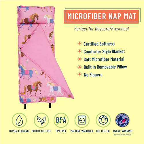 Estera De Siesta De Microfibra Wildkin Con Almohada Reutiliz 1