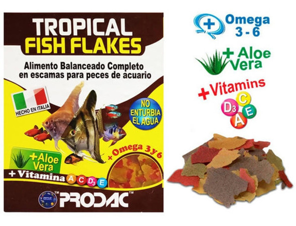Alimento Para Peces Tropicales Prodac Escamas 100gr 1