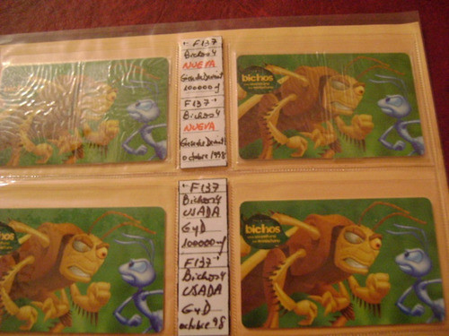 Tarjeta Telefonica Disney Colecc Bichos 4 Serie F 137 Usada2 1