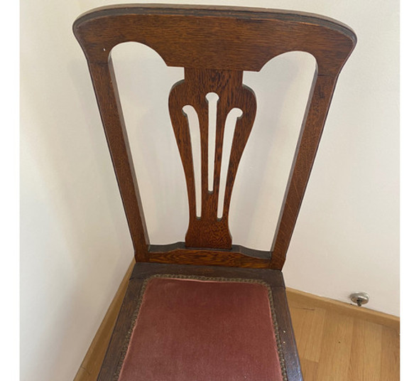 Silla Antigua Vintage De Madera. 1