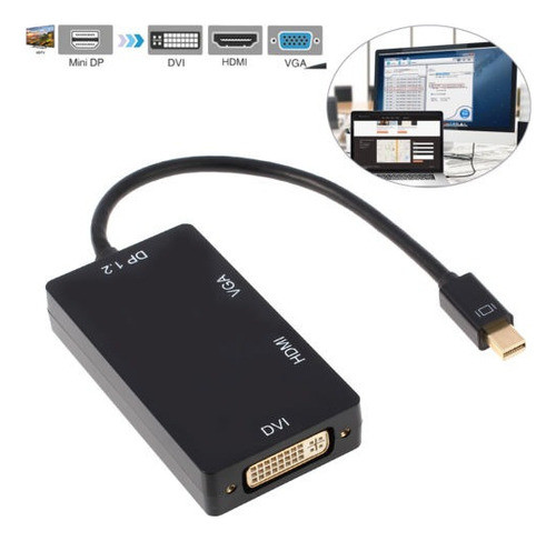 3 En 1 Mini Pantalla Puerto Thunderbolt Dp Cable Adaptador V 1