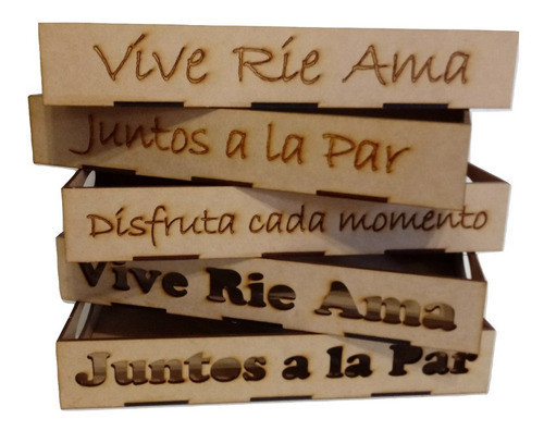 Bandeja Con Frases  Fibrofacil  15x30x5 Cm Morema Trece 0