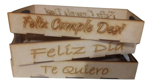 Bandeja Con Frases  Fibrofacil  15x30x5 Cm Morema Trece 1