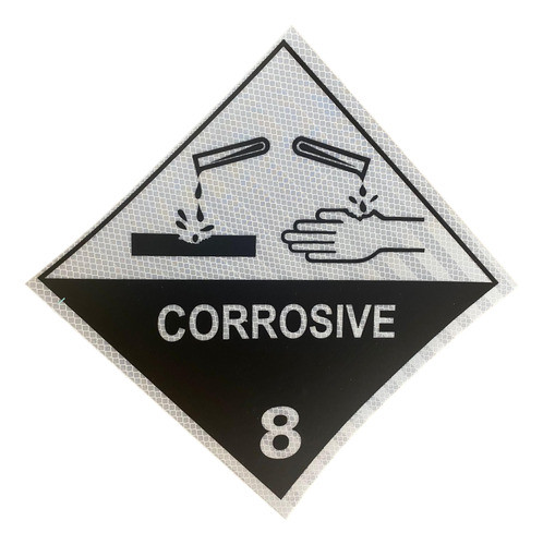 Rotulo De Carga Peligrosa Corrosive 0