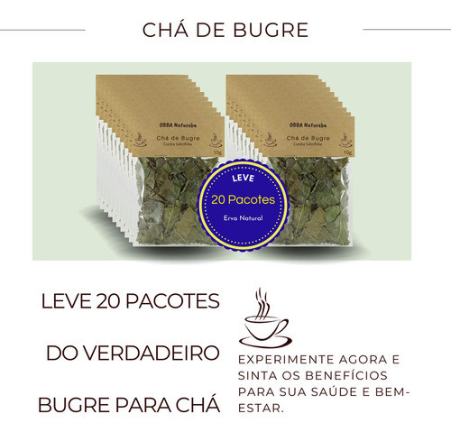 Kit 20 Chás De Bugre - Verdadeiro Casearia Sylvestris P Chá 1