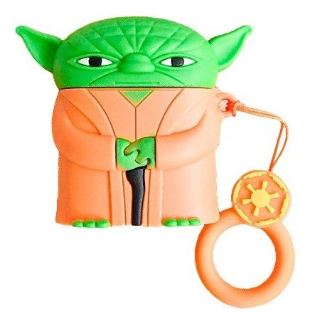Capa Protetora 3d Yoda 100% Compatível Com AirPods Gen 1 2 0