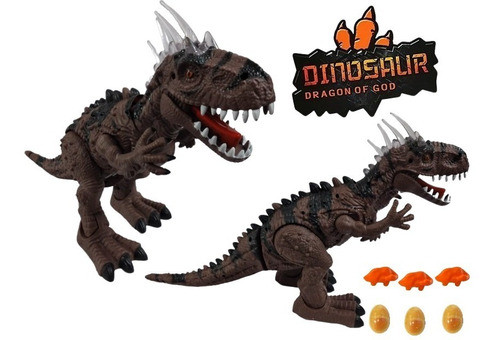 Juguete Dinosaurio Rex Luz Sonido Camina Huevos 46 Cm 0
