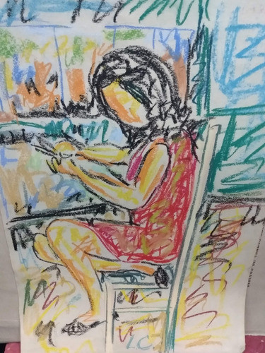 Pastel Original Firmado L. C. - 50 X 36 0