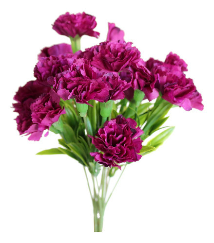Htmeing 8 Piezas Flores Artificiales, Ramo Claveles, Centros 1