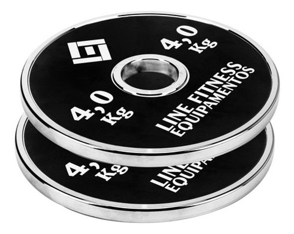Par Anilha Fracionada Olímpica 4kg 1 Par Anilha Fracionada Olímpica 4kg 1
