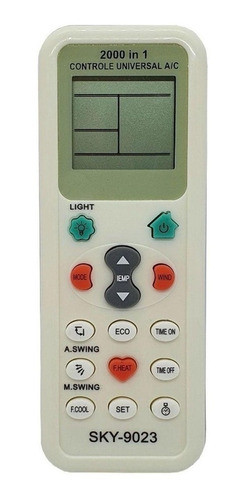 Controle Remoto Universal Ar Condicionado P/diversos Modelos 0