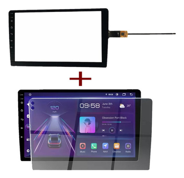 Tela Touch Screen Multimidia 9 Polegadas + Pelicula De Vidro 1