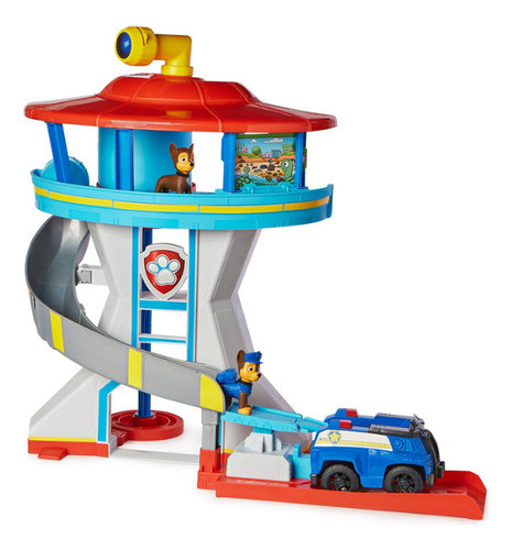 Paw Patrol Cuartel Pista Vehiculo Y Figura Con Luz Torre 1
