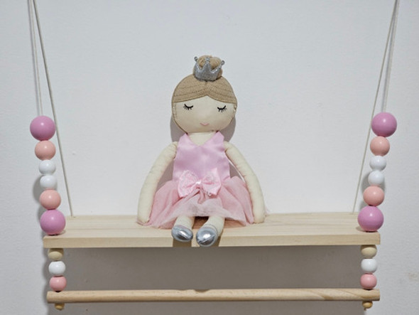 Boneca Pano Bailarina Quarto Bebê Infantil Decoração Rosa 1