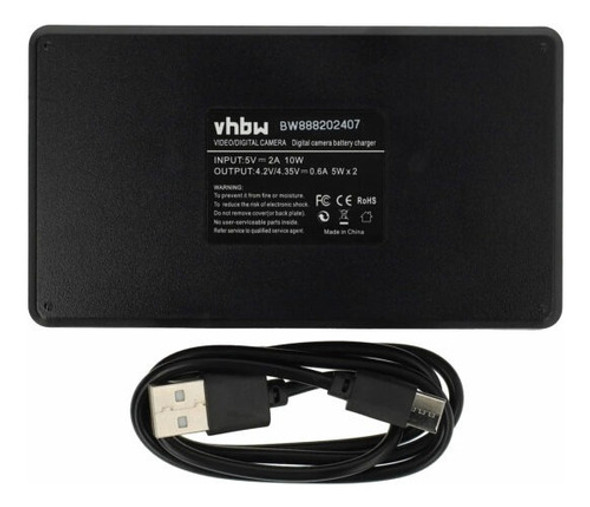 Cargador Dual Batería Nb-10l Cámara Canon Sx40 Hs Sx50 Hs 1