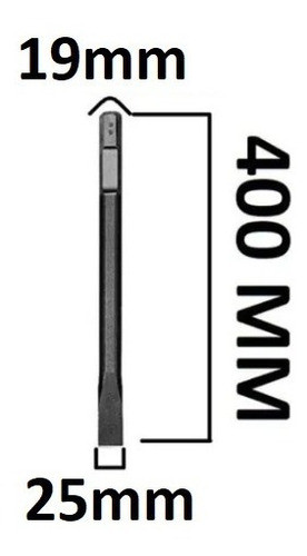 Cincel Plano Hexagonal Con Reduccion Venturo 19mm X 400mm 1