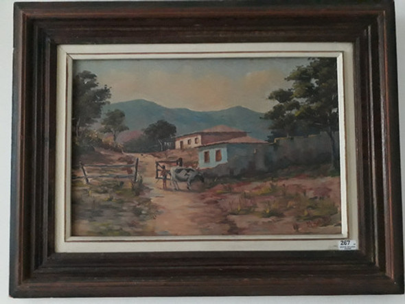 381 - Miguel Bolaños. Ost. 84 X 64cm C/mold. Paisagem Rural. 1