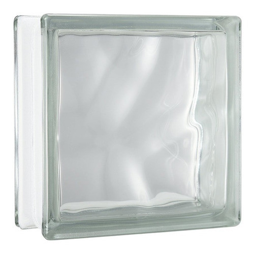 Ladrillo De Vidrio Modelo Ondulado, Nube 19*19*8  Checos. 0
