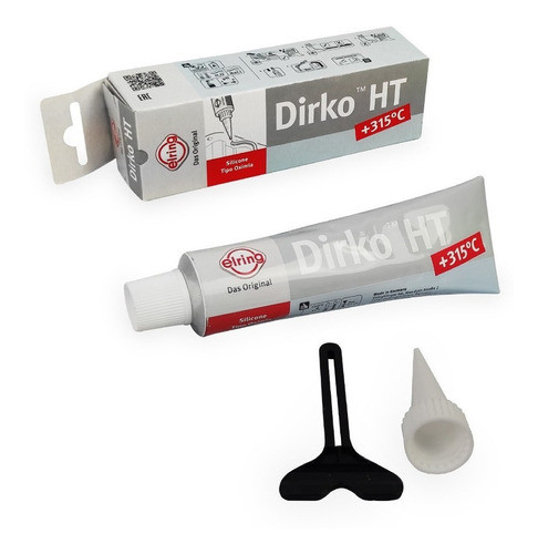 Silicone Alta Temperatura Para Motor Elring Dirko Grey Cinza 0