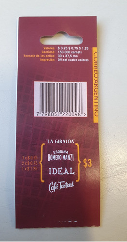 Filatelia Argentina - Carnet Pasion Porteña Año 1999 Cerrado 1