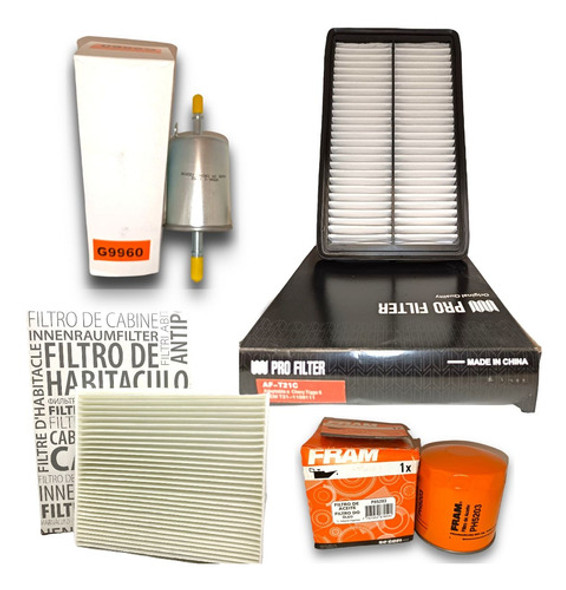 Kit 4 Filtros Aceite Aire Nafta Habitaculo Chery Tiggo 5 2.0 0