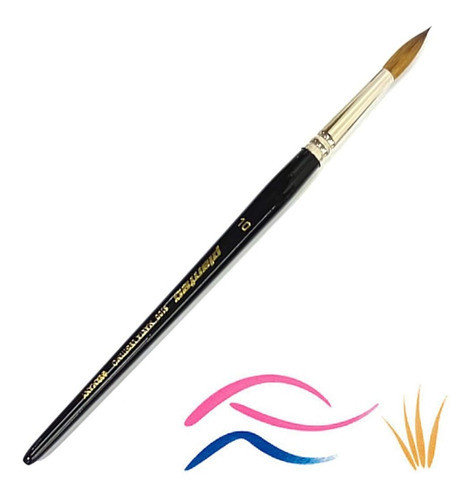 Pincel Redondo Plantec 8100 Pelo De Marta Legitimo N 10 1