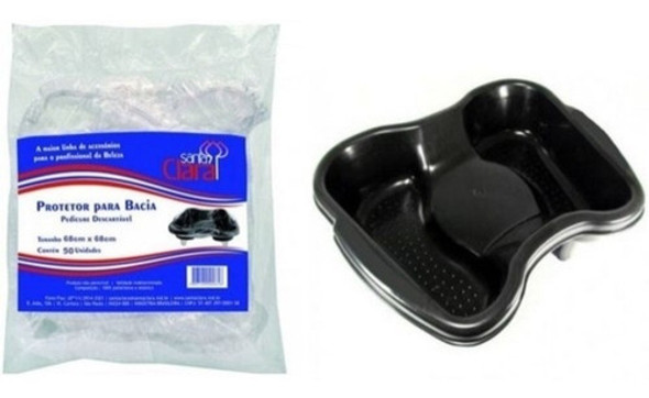 Kit Bacia Pedicure E50un  Protetor De Bacia  Santa Clara 0