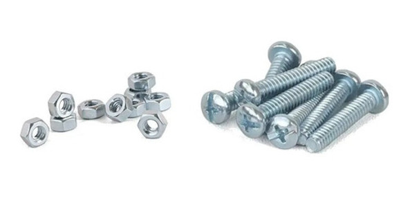 Tornillos Cabeza Tanque 1/8 X 5/8  Pack X 100 Unid C/tuercas 0
