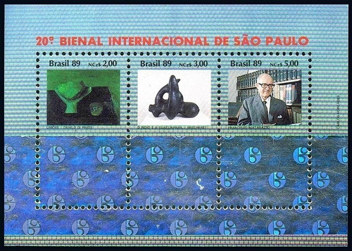 Brasil - Arte - Holograma - Hojita Block Mint 0
