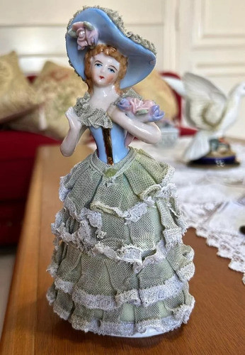 Muñeca Porcelana Dresden Año 1800 Pequeña Antigua Coleccioin 1