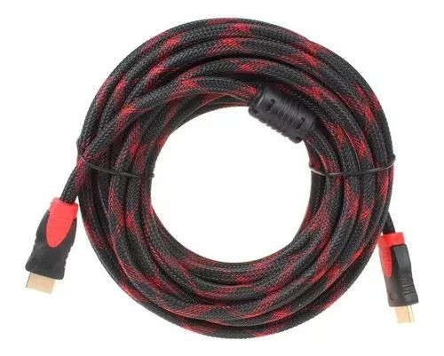 Cable Hdmi Con Filtro Mallado  10 Metros Mts Full Hd 0