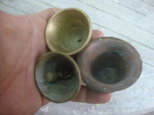 Lote De 3 Campanas A Reciclar De 4,8 - 4,9 - 6,3 Diametro 1