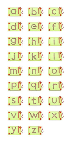 Abecedario Magnético Letras Minúsculas En Madera Montessori 1