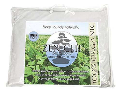 Almohada De Alforfón Zen Chi - Tamaño Doble Orgánico (20  X2 0