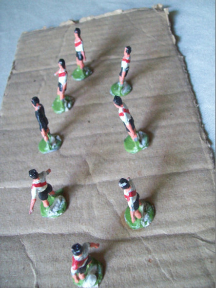 Lote De 7 Jugadores De Plomo De River Plate + 1 Arbitro 1