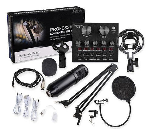 N-s Podcast Equipment Bundle Kit De Micrfono Condensador Con 1