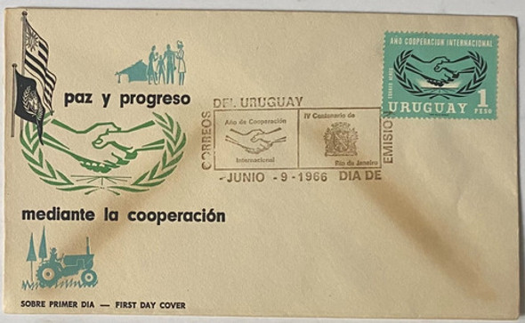 Sobre Primer Día, 1966, Cooperación Internacional, A280 Sp6 1