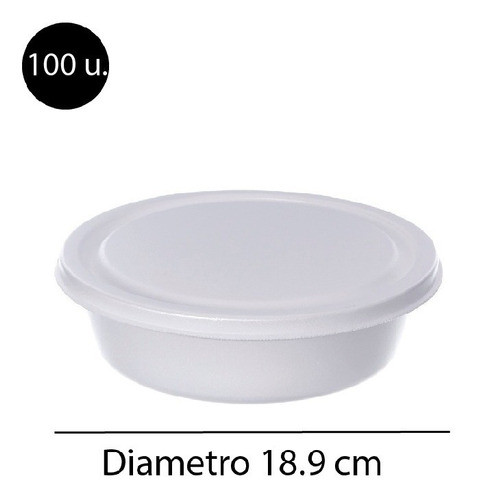 Plato Termico Con Tapa  Para Pastas/salsas X 100 U Expandido 1