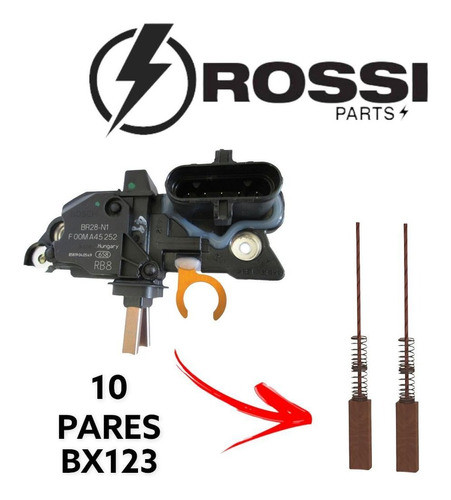 10 Pares De Escova Regulador De Voltagem Caminhão 24v 1