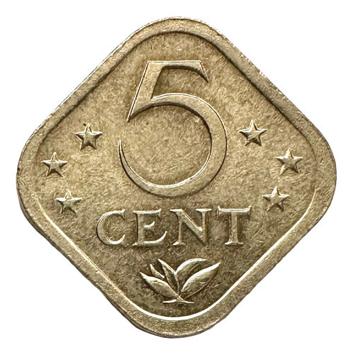 Antillas Holandesas - 5 Cents - Año 1980 - Km #13 - Cuadrada 1