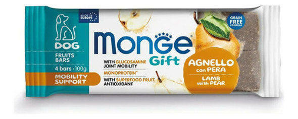 Snack Monge Gift Perro Mobility Support Lamb/pear - 100 Gr 0