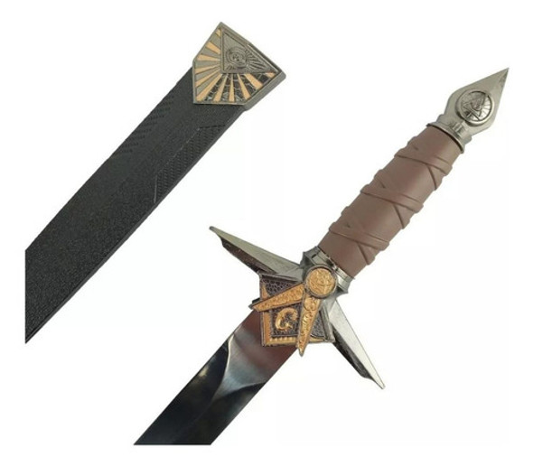 Espada Punhal Adaga Maçônica Maçonaria Régua C/bainha Barato 1
