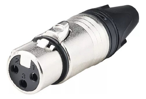Kit 10 Conectores Mgs Plug Xlr Linha Femea 1