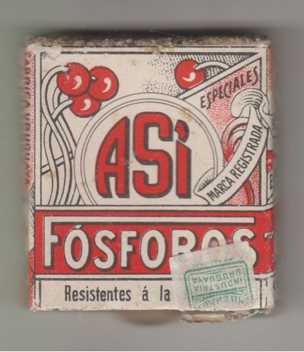 Uruguay Caja De Fosforos Imagen De Fructuoso Rivera Vintage 1