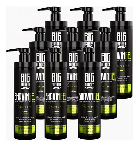 Shaving Gel De Barbear Big Barber 750ml Limão Fardo 9 Unidad 0