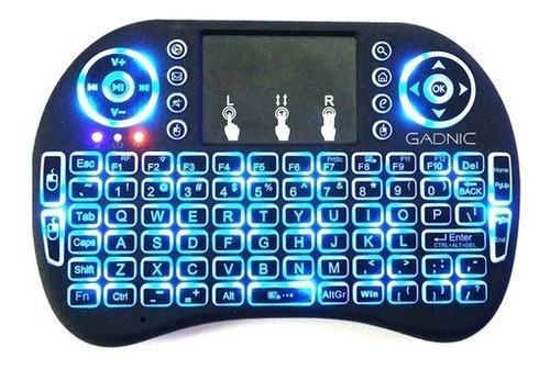 Teclado Mini Inalambrico Smart Tv Control Remoto Luz Rgb 1