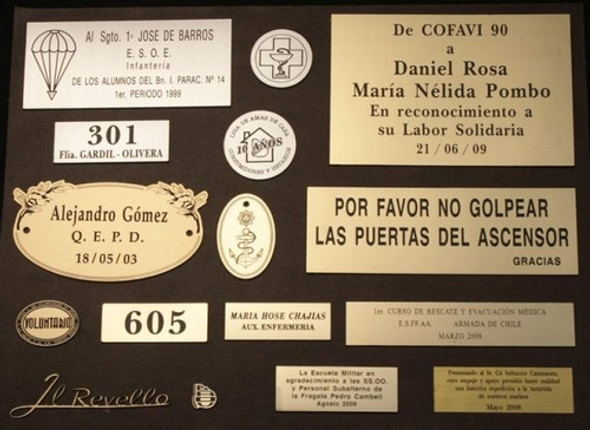 Placas - Grabados Laser En Bronce 1