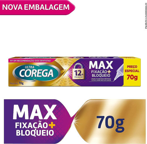 Promoça Corega Ultra Max Fixação E Bloqueio  Kit 3 Unidades. 0